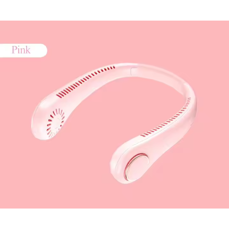 Portable Neck Fan - USB Rechargeable, Waterproof, Adjustable Wearable Fan for Travel, Office & Sports