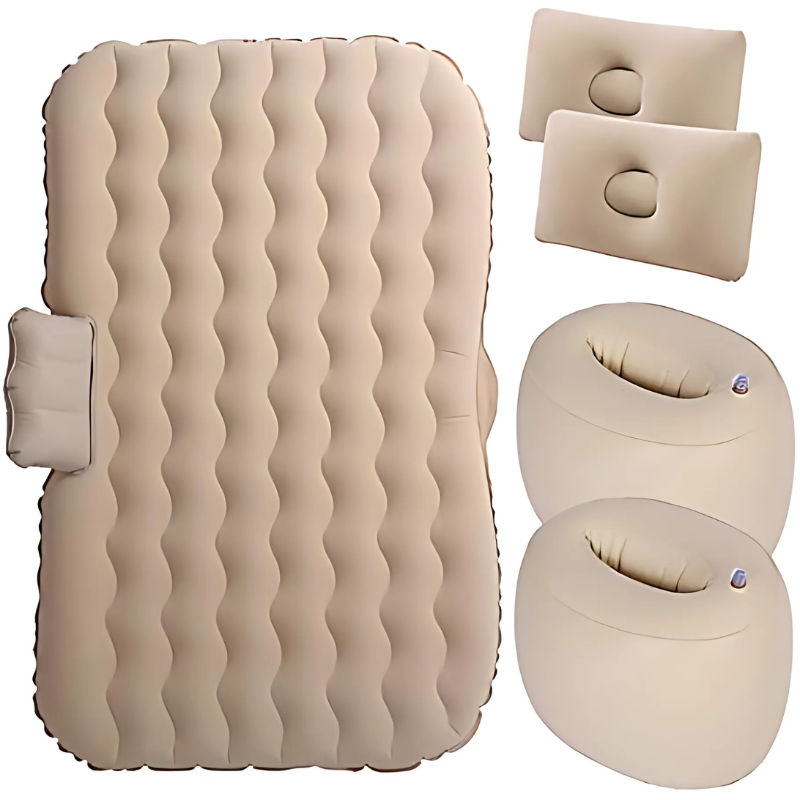 Car Travel Air Mattress – Portable Back Seat Car Sleeping Pad with Electric Air Pump – Fast Inflation for Camping, Travel, Hiking, and More