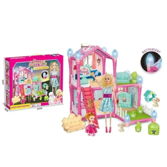 House Model Dollhouse Playset with Dolls & Accessories – Large 2-Story Dream Home Toy for Girls