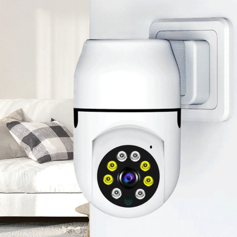 360° Panoramic Light Bulb WiFi Camera – 1080P HD Smart Home Security Cam with Night Vision & Motion Detection