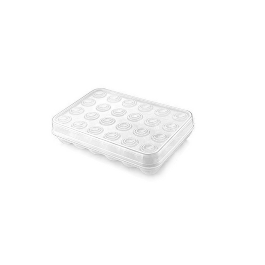 DH - 24 Egg Holder Plastic Egg Tray | Transparent, Durable, Space-Saving Egg Container