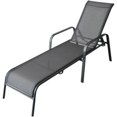 Outdoor Adjustable Mesh Sun Lounger – Durable Steel Frame Patio Recliner