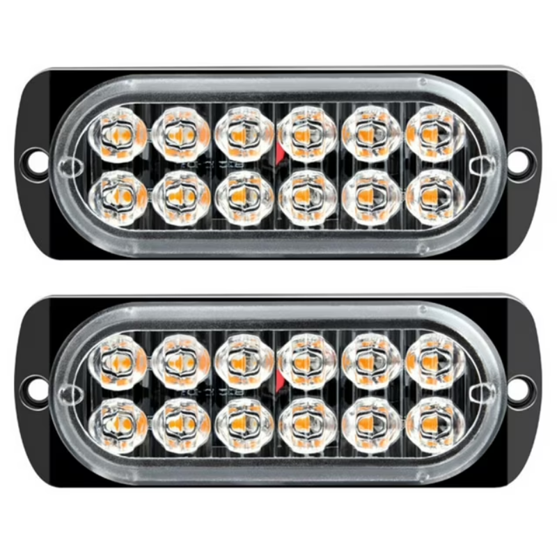 12T LED Emergency Flash Light Bar – 36W 12LED Strobe Light for Car, Truck, SUV, Van (12V-24V)