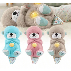 Soothe 'N Snuggle Otter Plush | Baby Soother with Music, Lights & Breathing Motion
