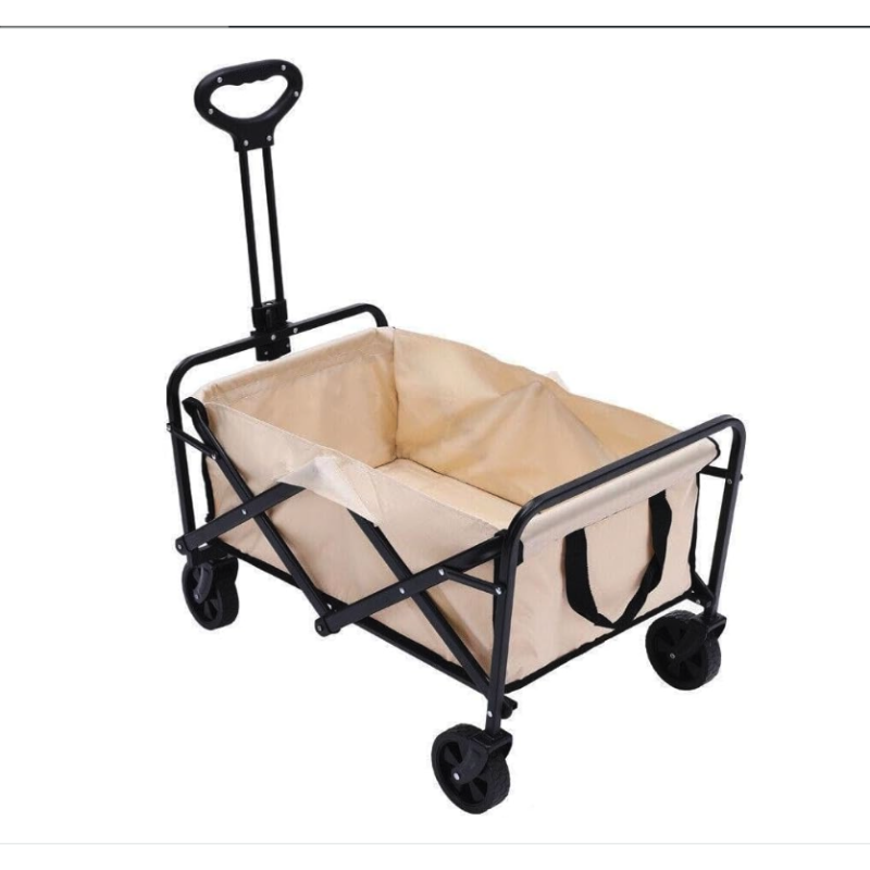 Collapsible Heavy Duty Outdoor Camping Storage Trolley – Folding Utility Wagon for Camping, Beach, Sports & More