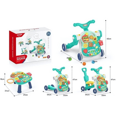 5-in-1 Baby Multifunction Walker - Sit-to-Stand, Game Panel, Adjustable - Green