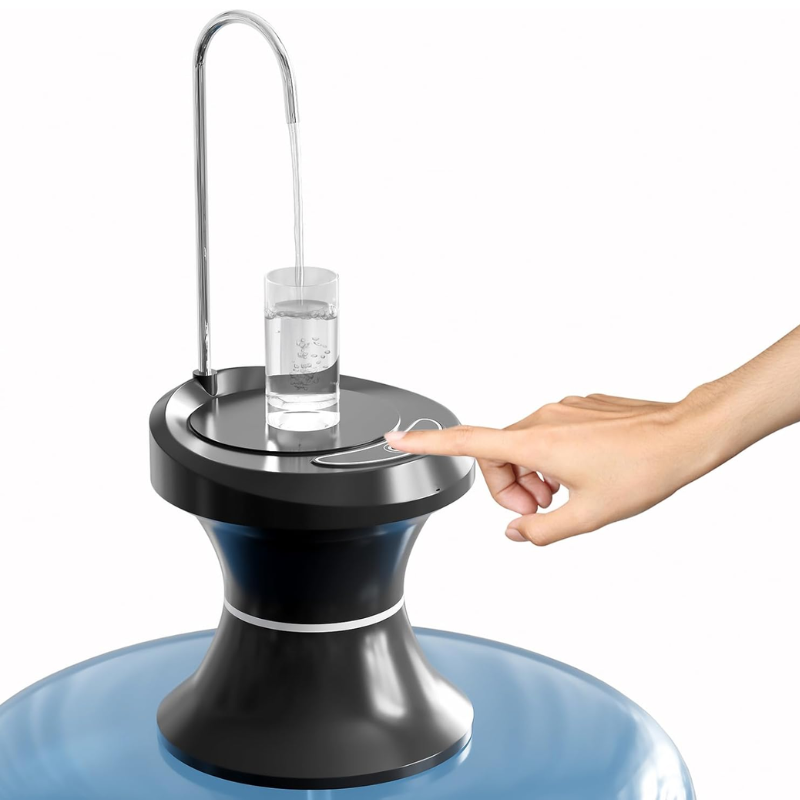Automatic Electric Water Dispenser Pump for 5 Gallon Jugs – USB Rechargeable, BPA-Free, Portable with Tray for Home, Office & Outdoor Use
