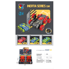 🏎️ Rolling Inertia Stunt Car – 6-Wheel Design, Double-Sided Action, Unbreakable Body (Red & Black)