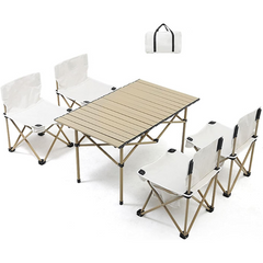 Folding Camping Table and Chair Set – Lightweight, Portable, Durable (4-in-1 Set, 36x36x31cm)