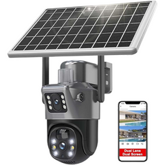 V380 4G Dual Lens Wi-Fi Surveillance Camera – HD 4MP Outdoor Security with Motion Tracking, Night Vision & Two-Way Audio