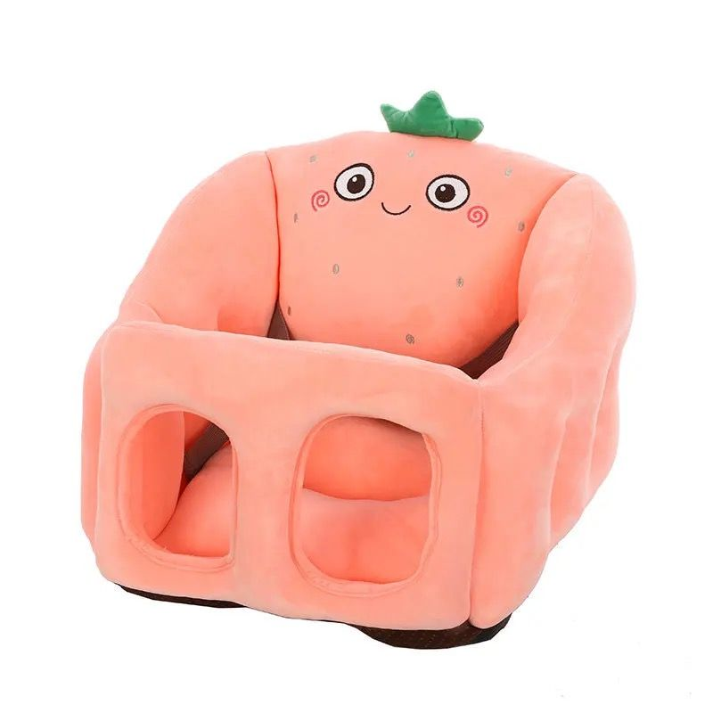 Cute Plush Baby Sofa Support Chair – Cartoon Animal Infant Seat with 360° Back Support & Safety Straps