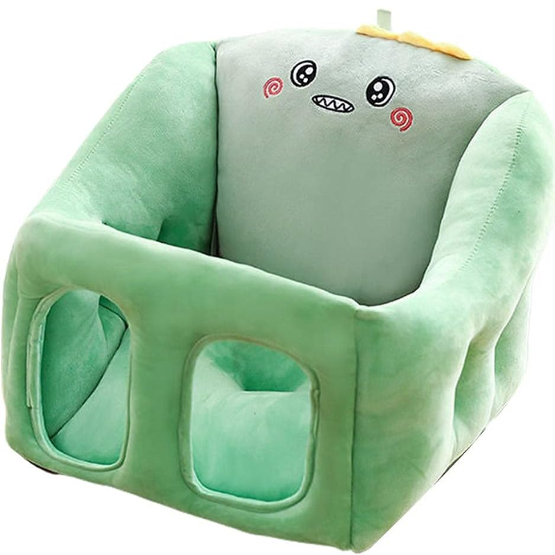 Cute Plush Baby Sofa Support Chair – Cartoon Animal Infant Seat with 360° Back Support & Safety Straps