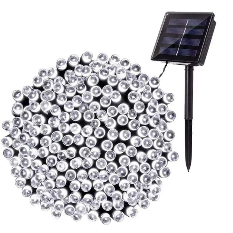 Waterproof Solar Powered String Lights - 10m | 200 LED | 8 Modes | Warm White Outdoor Fairy Lights