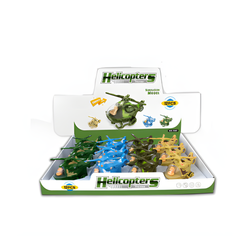 Inertia Military Helicopter Toy – 360° Rotating Propeller with Swinging Pilot for Kids