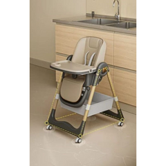 Thickened Steel Adjustable Height Double Plate 3-in-1 Dining Baby Chair – Durable, Safe & Multi-Functional High Chair