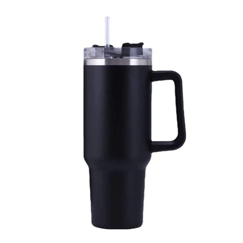 1200ML Stainless Steel Thermos Travel Mug with Handle & Straw Lid – Insulated Tumbler for Hot & Cold Drinks (YD448550)