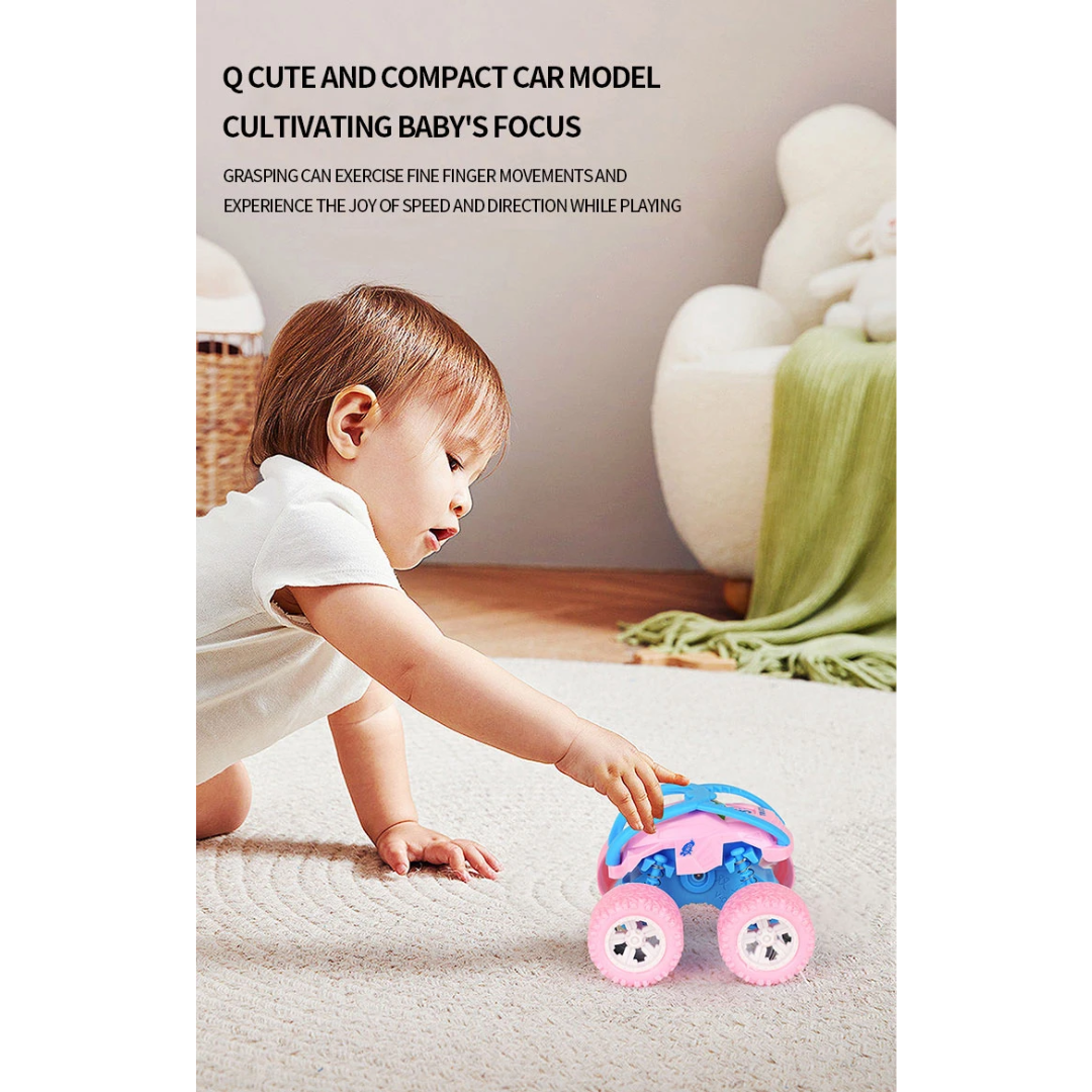 Color Matching Roll Car – Inertia-Powered 4WD Off-Road Toy Vehicle | Shockproof, Somersault & Fall-Resistant Huili Toy Car
