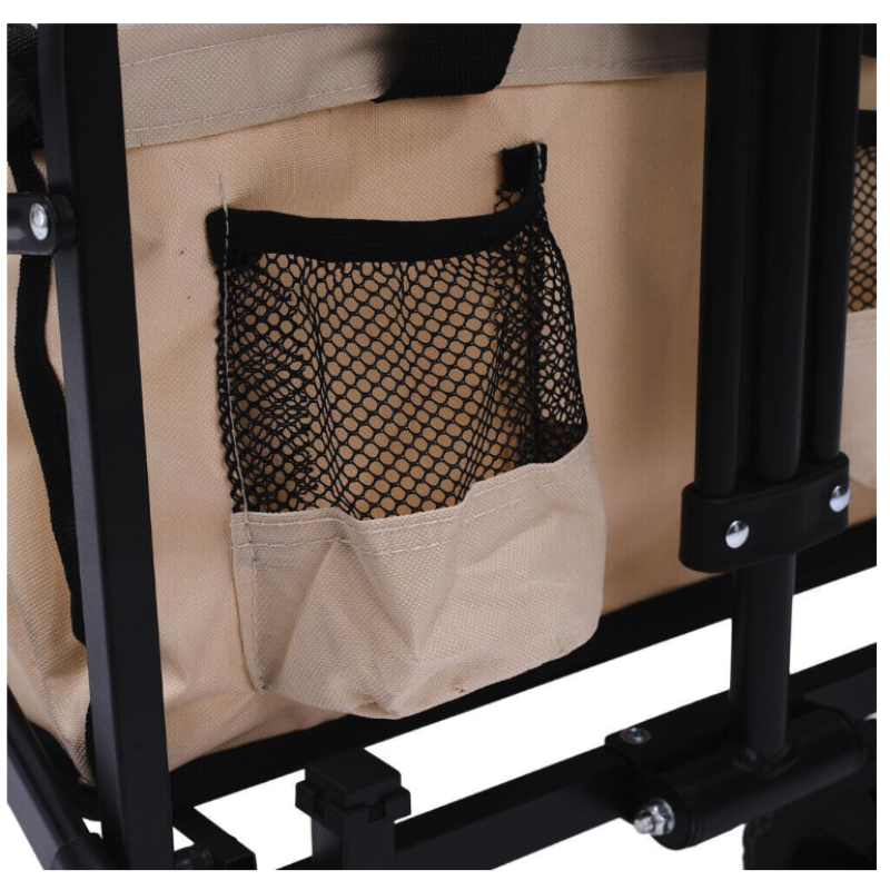Collapsible Heavy Duty Outdoor Camping Storage Trolley – Folding Utility Wagon for Camping, Beach, Sports & More