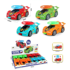 🚗 Flying Saucer Inertia Car – 12-Piece Friction-Powered Racing Cars for Kids (Collision & Launch Feature)