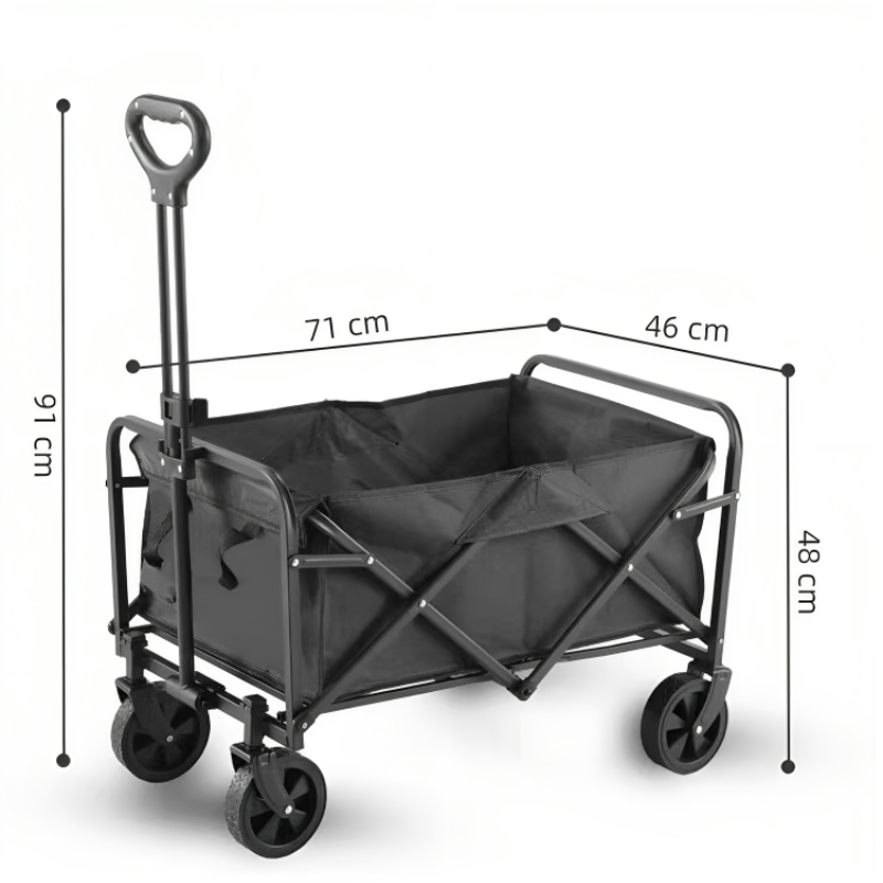 Collapsible Heavy Duty Outdoor Camping Storage Trolley – Folding Utility Wagon for Camping, Beach, Sports & More