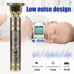 Professional Hair Clippers for Men – Tefuturein Cordless Zero Gapped Trimmer, Gold Knight T-Blade Hair Clipper – Electric Haircut Kit for Clipping, Trimming & Styling