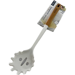 YD430753 Silicone Spaghetti Spoon with Wooden Handle – Heat-Resistant Pasta Server