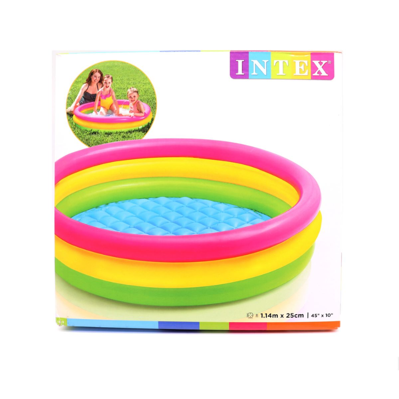 Kiddie Pool - Sunset Glow Inflatable Pool for Kids (45'' x 10'') | Durable & Fun Summer Splash Pool