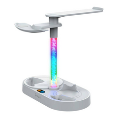 4-in-1 PS VR2 Stand with Dual Controller Charger, RGB Lights & Headset Holder – PG-P5V001