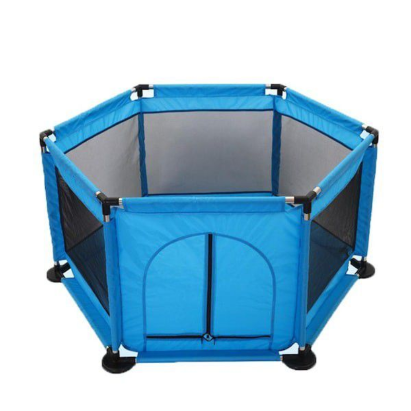 Large Navy Baby Playpen - Safe Indoor Playground with Protective Fence for Toddlers | 125x64x61cm