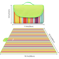 Extra Large Waterproof Picnic Blanket – Sandproof, Lightweight & Foldable Mat with Handle (78.7x78.7in)