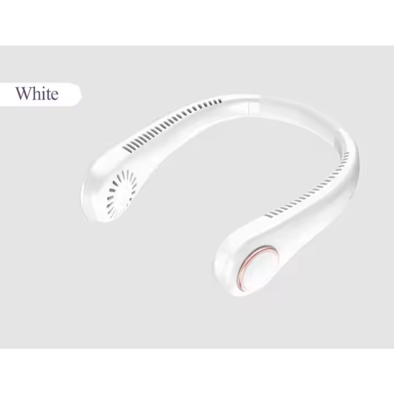 Portable Neck Fan - USB Rechargeable, Waterproof, Adjustable Wearable Fan for Travel, Office & Sports