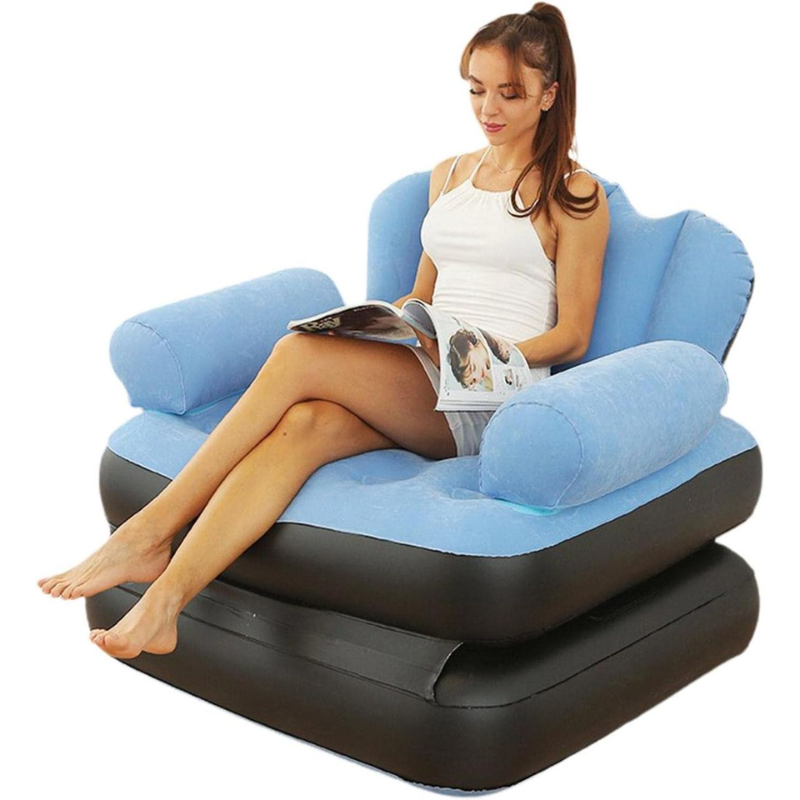 Multifunctional Single Size Inflatable Sofa with Air Pump – Ergonomic, Durable & Easy to Clean
