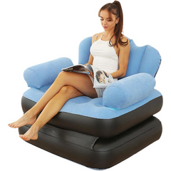 Multifunctional Single Size Inflatable Sofa with Air Pump – Ergonomic, Durable & Easy to Clean