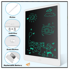 LCD Writing Tablet Doodle Board 12-Inch – Eye-Friendly, Portable, and Perfect for All Ages