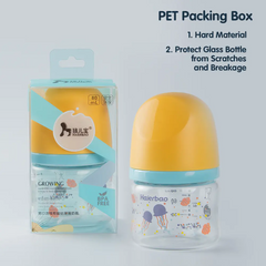 Newborn Painted Glass Milk Bottle | Anti-Choking & Anti-Flatulence Design | High-Temperature Resistant