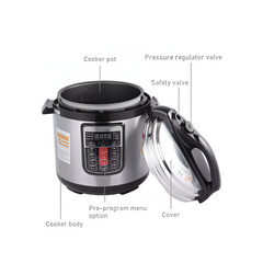 6L Stainless Steel Electric Pressure Cooker – Multifunctional, Fast & Energy Efficient Cooking Appliance