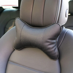 Faux Leather Universal Car Neck Rest Headrest Pillow – Soft Cushion for Cervical Pain Relief & Support – Adjustable Strap for Car, Office Chair & Travel (Pack of 2)