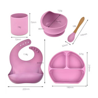 5 Pieces Silicone Baby Feeding Set – Safe, Durable, and Convenient for Every Mealtime