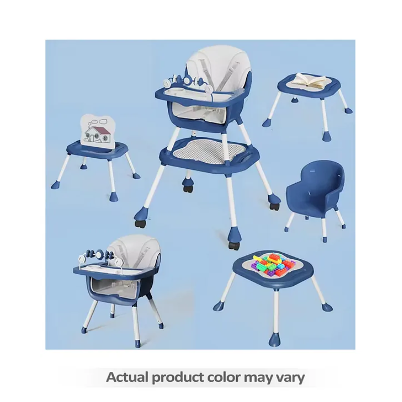 5-in-1 Baby High Chair | Convertible High Chair & Booster Seat | Study Table & Game Table