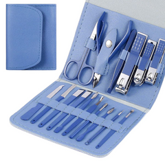 16-Piece Manicure & Pedicure Nail Clipper Set with Travel Case – Professional Grooming Kit