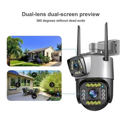 V380 4G Dual Lens Wi-Fi Surveillance Camera – HD 4MP Outdoor Security with Motion Tracking, Night Vision & Two-Way Audio
