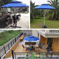 Garden Parasol Deluxe Double Top Patio Umbrella – 2.8m Outdoor Sun Shade, UV-Resistant, Windproof & Waterproof for Garden, Beach, Balcony & Pool
