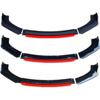 4PCS Carbon Fiber Look Front Lower Bumper Diffuser Splitter Lip Spoiler for Cars