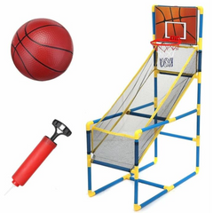 Kids Basketball Arcade Game Set – Adjustable Indoor & Outdoor Portable Basketball Hoop with Ball & Pump