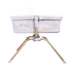Small Size Baby Cot Bed - European Folding Traveling Baby Swing Bassinet - Portable, Easy-to-Use Baby Swing Bed