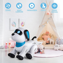 Robot Stunt Dog Toy – Remote Control AI Puppy with Voice Programming, Music & Tricks | Interactive Electronic Pet for Kids Ages 3-9 | Ideal Christmas & Birthday Gift