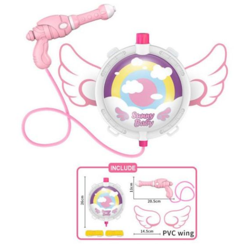 🚀 Summer Astronaut Water Gun Pack Set – Cute Backpack with Wings | Long-Range Kids Water Blaster Toy