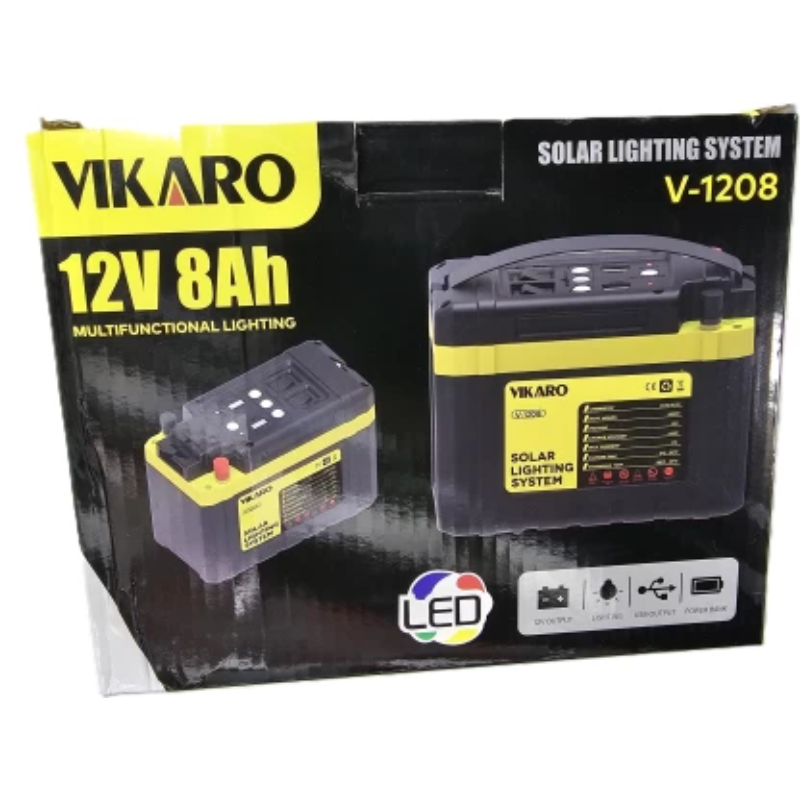 12V 8Ah DC Energy Storage Power Supply – V-1208 Backup Battery System for Industrial & Renewable Applications