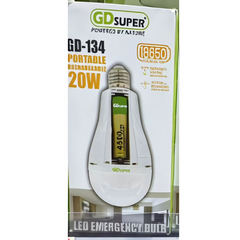 GD-134-20W Rechargeable LED Light Bulb – Emergency Backup, Energy Efficient & Long-Lasting