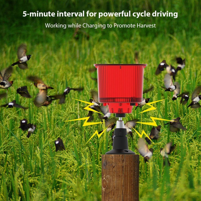 Solar-Powered Flashing Light Animal Repeller – Bird & Wildlife Deterrent